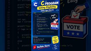 C Programming Age Checker 🔥 | #shorts #coding #programming