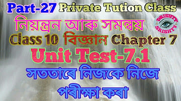 Unit Test 7.1 || Class 10 || Science || Chapter 7 || Question || Answer || Assamese || Medium