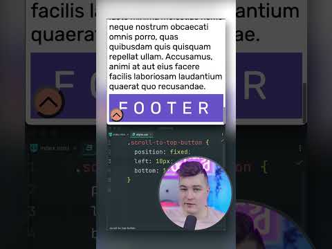 CSS Position sticky для кнопки «Scroll to top» #frontend #фронтенд #css