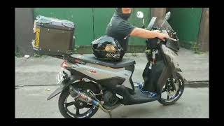 Yamaha Mio Gear 125 2023 with Yoshimura R11 dual outlet full system exhaust sound check