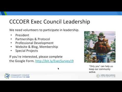 Mar 21, 2019 CCCOER Members Mtg educational research and reviews