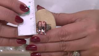 Premier 18.00ct Morganite & 2.00 ct tw Diamond Ring 14K Gold with Antonella Nester