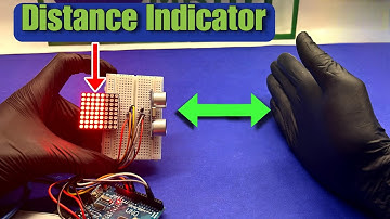 Ultrasonic Distance Indicator Using 8x8 LED Matrix & Arduino