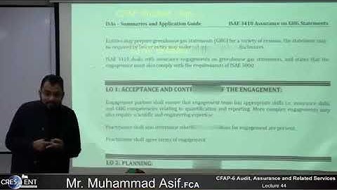CFAP 6 Lecture 44 || Sir Muhammad Asif || December 2023 || Audit , Assurance and Related Services CA