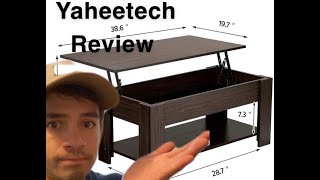 Yaheetech Adjustable Lift Top Coffee Table  REVIEW