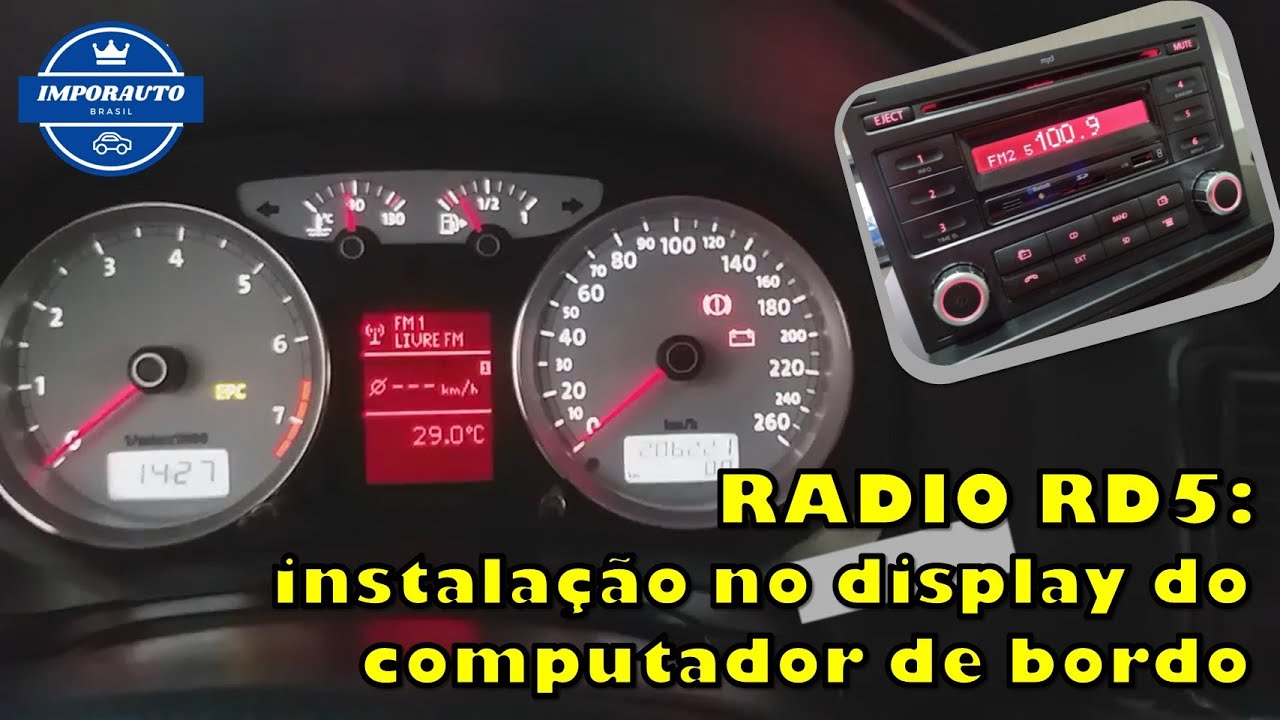 RADIO RD5, MOSTRANDO TUDO NO DISPLAY DO COMPUTADOR DE BORDO - YouTube