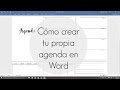 Cómo crear tu propia agenda en Word | Julieta Jareda