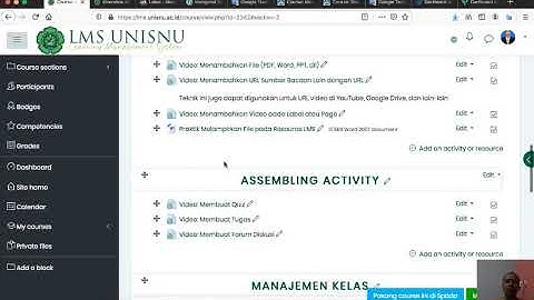Moodle - Menambahkan File PDF, Word, PPT, dll
