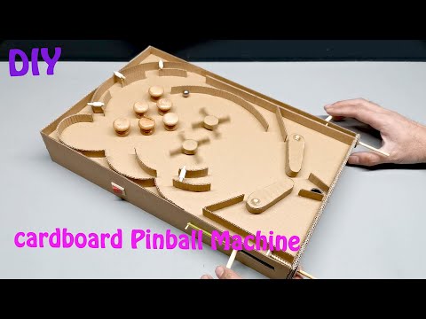 How to Make a Pinball Machine with Cardboard | pinball game machine DIY