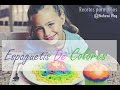 ESPAGUETIS DE COLORES (Colored spaghetti) Receta muy fácil para hacer con niños