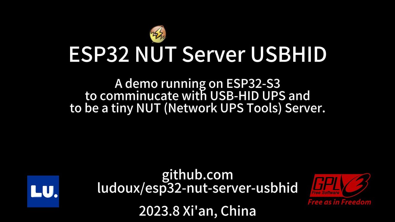 ESP32 NUT Server USBHID Connect ESP32 with UPS and to Be a tiny NUT