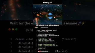 Couldn’t break light speed… so I coded Warp Speed instead 🚀⚡✨ | #developer #frontend #uiux #design
