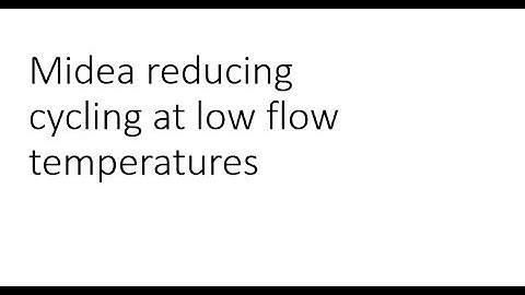 Midea Heat pump set up to reduce cycling at low water temperatures 35C