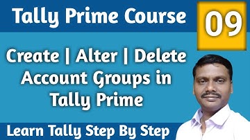 Create  Alter  Delete Groups in Tally Prime