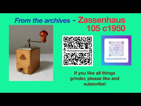 Demonstration – Small German ‘knee’-type coffee grinder by Robert Zassenhaus Demonstration – Small German ‘knee’-type coffee grinder by Robert Zassenhaus