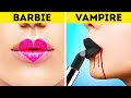 COOL MAKEOVER FROM BARBIE TO VAMPIRE || Rich VS Broke Zombie! Makeover Hacks By 123GO! Genius