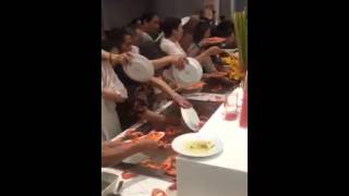 ???????????????????? Chinese Tourists' Manner at Hotel Buffet in Bangkok, Thailand