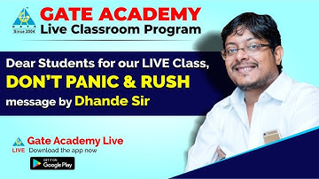 Message to Aspirants | by Dhande Sir | For Our Live Class Room Program Don