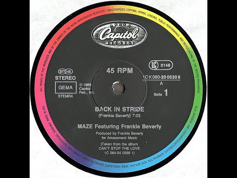 Back In Stride [12" Mix] - Frankie Beverly & Maze