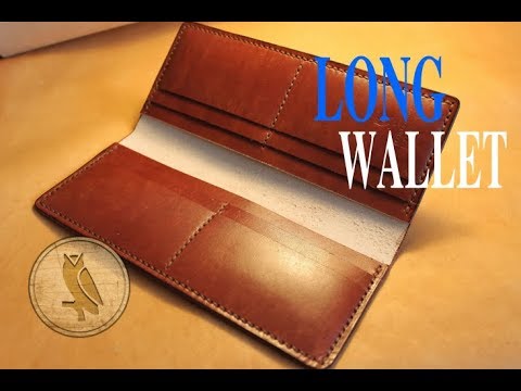 Making a Leather Long Wallet (Simple) - YouTube