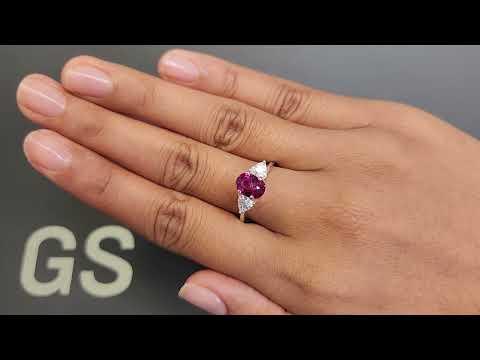 Unheated Pigeon Blood oval cut ruby 1.98 carats, Madagascar Video  № 4