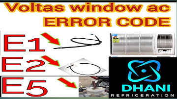 voltas window ac error code e1. e2 . e5  #Voltas window ac