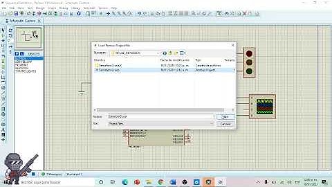 MPLAB Simulación de un Semáforo Sencillo y de Cruce en Proteus