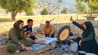 Nomadic stone women and baking local bread with the Asghar family