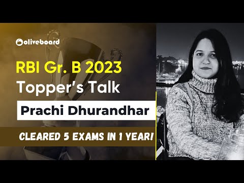 Topper's Talk With Prachi Dhurandhar, Cleared RBI Grade B 2023 | RBI Grade B Topper Interview