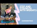 Step and Strength with weights | Step aerobics workout 💦 132-136 bpm