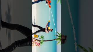 Short版：水鉄砲で威嚇する男（AI生成動画） #Shorts