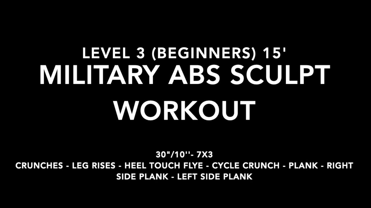 MILITARY ABS WORKOUT LEVEL 3 (BEGINNERS) 15' JAKIE TABATA YouTube