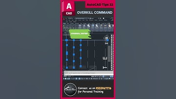 AutoCAd Tips 22- How to use OVERKILL Command in AutoCAD #autocad  #autocadtips