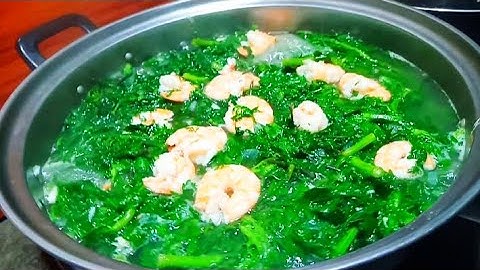 Canh Rau Cải Cúc ( Tần Ô) Nấu Tôm Thơm Ngon Ngọt Mát