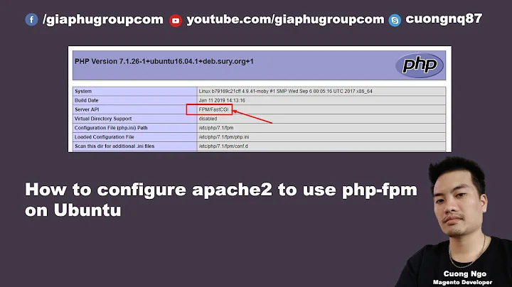 How to configure apache2 to use php-fpm on Ubuntu