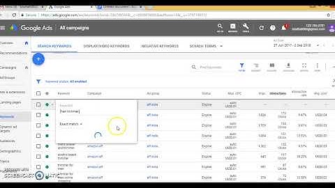 change keyword Match Types on Google Ads.