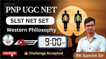 Western Philosophy MCQ | SLST UGC NET/SET Philosophy Preparation  by RK SAMIM SIR
