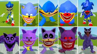 EVOLUTION OF ALL CATNAP MONTER FAMILY VS EVOLUTION OF ALL SONIC MECHATITAN ? in Garrysmod!,...