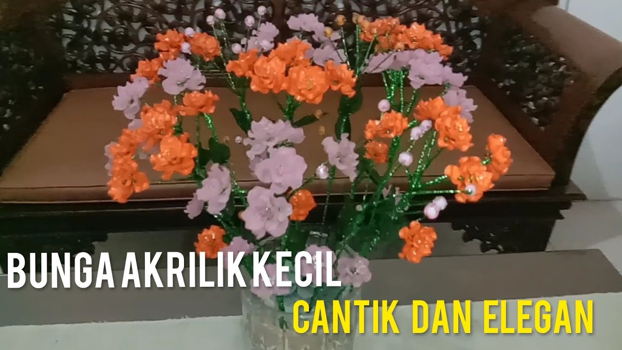 BUNGA AKRILIK KECIL CANTIK DAN ELEGAN