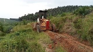 rumput tebal bikin pening | grader bikin jalan jadi cantik | MG330 | felda paloh