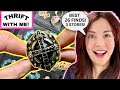 Thrift with me how to find the best vintage jewelry at church thrift stores
