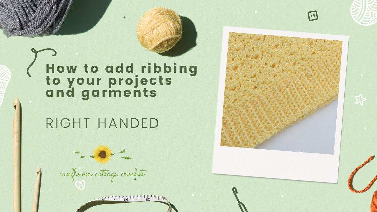 Adding ribbing to garments and beanies - right handed tutorial - YouTube