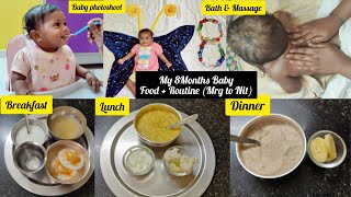 🤱🧚8th Months Baby Routine | What My Baby Eats In a Day #babyfood #babyroutine #8monthsbaby#minivlog