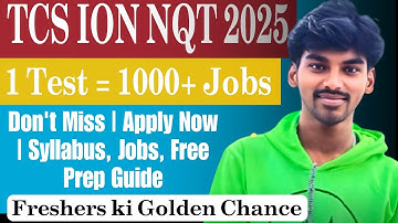 TCS ION NQT 2025 🔥 | One Exam 1000+ Job opportunities | Top MNC companies Hiring  @RaviramTechTalks 
