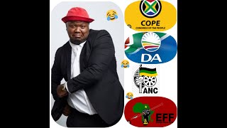 How SA political parties like Cope, ANC, DA & EFF were roasted by Skhumba ziyakhala(please subscribe