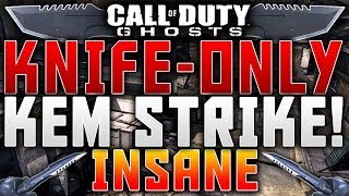 COD Ghosts: INSANE KNIFE ONLY KEM STRIKE! - FREE FOR ALL ON TREMOR! (Knife Only KEM Strike)