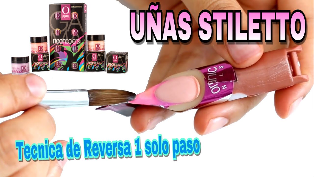 CLASE #14 COMO REALIZAR LA TÉCNICA DE REVERSA 💖 UÑA ESTILETTO / UÑA LANZA
