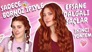 Bornoz İpi Ile Saçlarımı Dalgalı Saç Yapıyorum Isısız Muhteşem Dalgalı Saçlar Bornoz Kuşağıyla