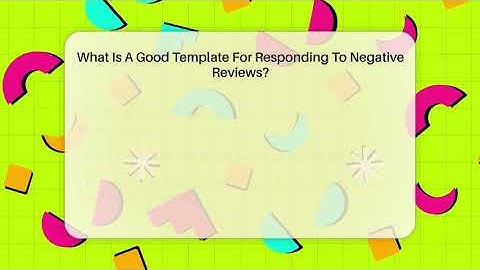 What Is A Good Template For Responding To Negative Reviews? - Everyday-Networking