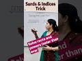 Boost your calculation speed with Surds & Indices tricks. #maths #surds #exam #shorts #hssccet #ssc